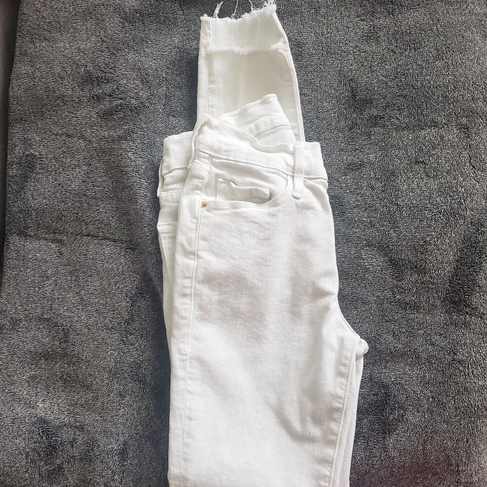 FRAME WHITE SKINNY JEANS SIZE 25 - Picture 2 of 8